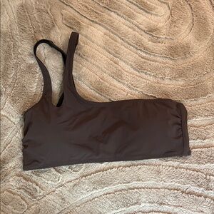Brown Bandeau Swim Top Size Small New Without Tags